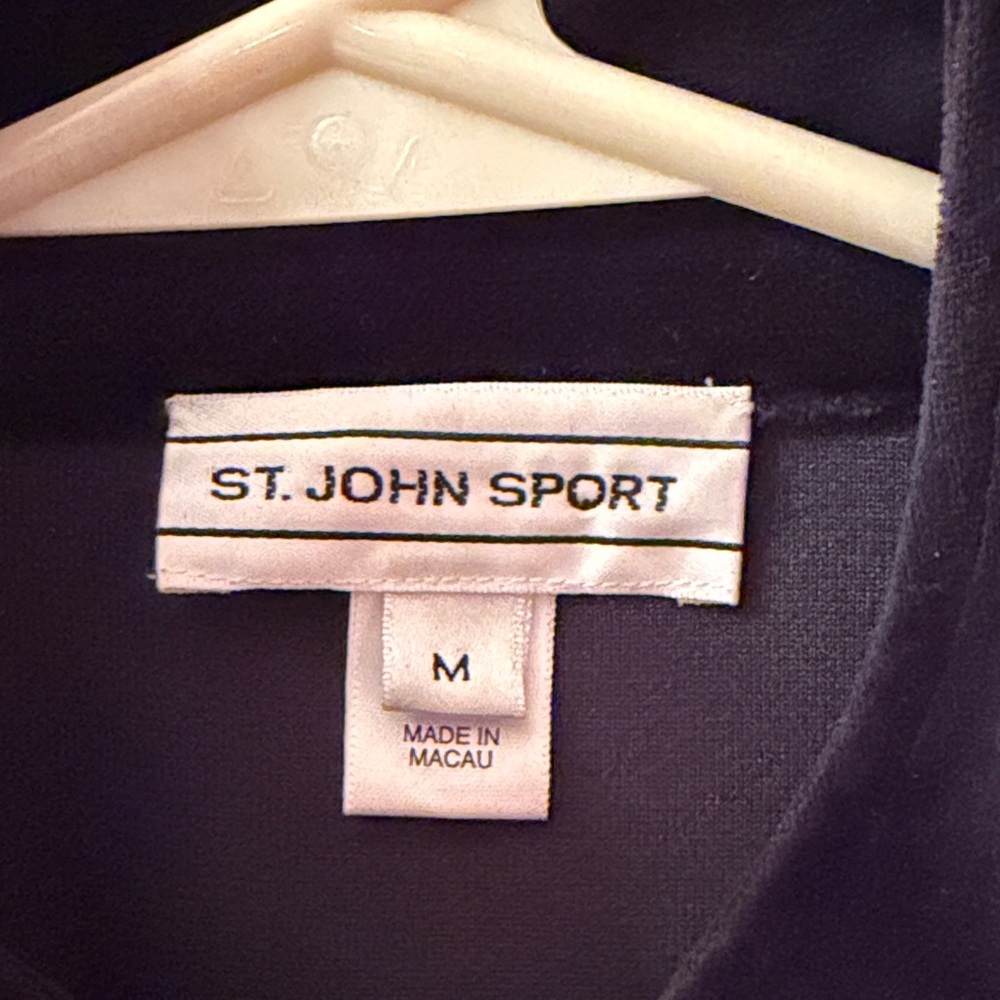 St. John Sport Black velour jacket - Picture 2 of 7